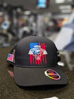 Marco Fitness Club flag-logo trucker hat